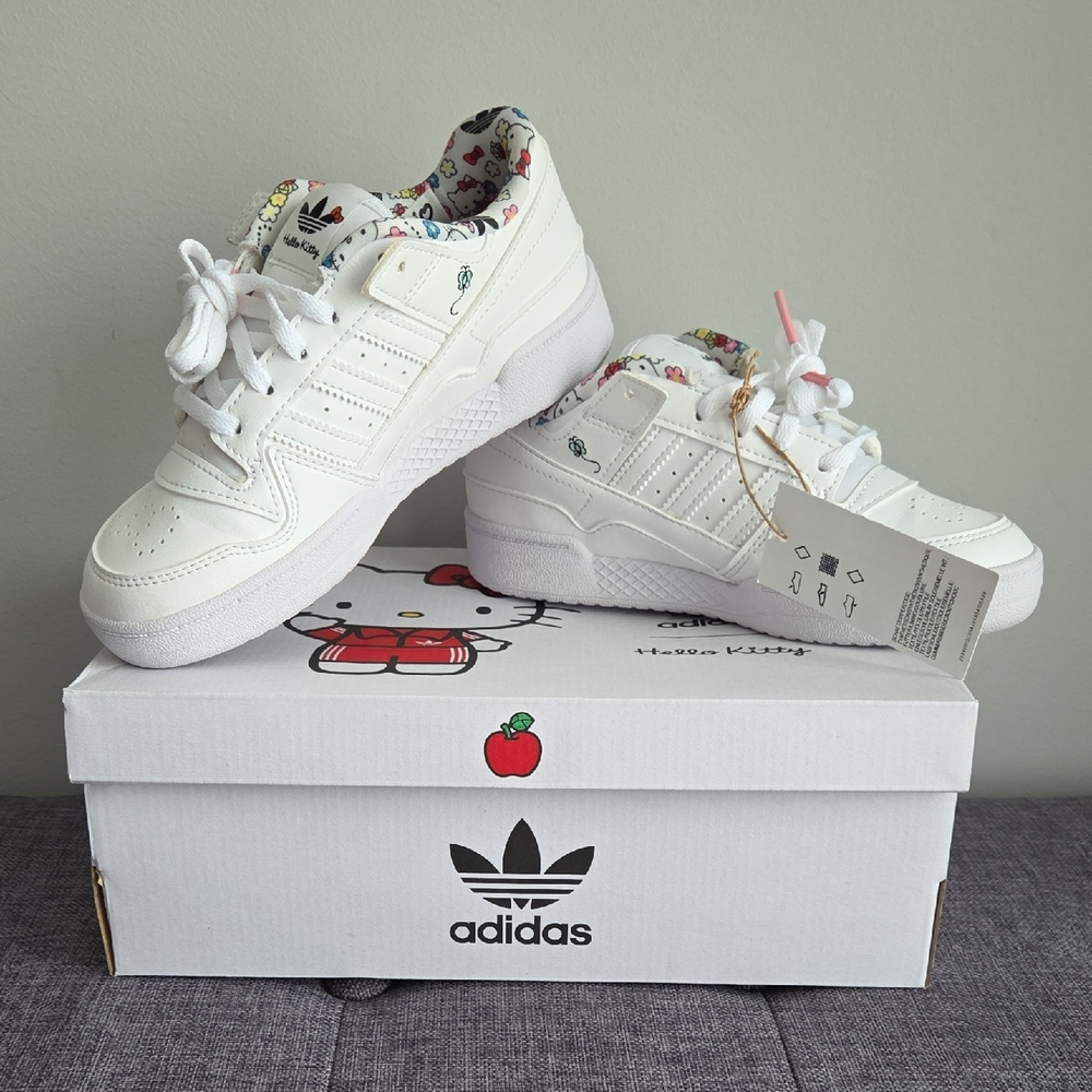 Adidas Kids White Sneakers
